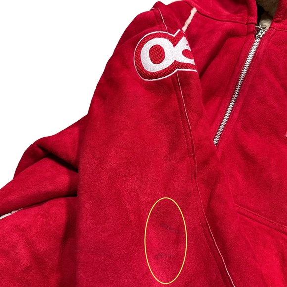 HBC Hudsons Bay 2006 Olympics Team Canada Shearling Sherpa Suede Jacket Mens XL - Picture 8 of 13